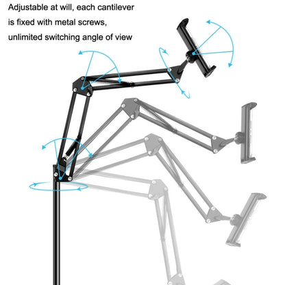 155cm Cantilever Floor Model Mobile Phone Live Broadcast Bedside Lifting Bracket - Lazy Bracket by buy2fix | Online Shopping UK | buy2fix