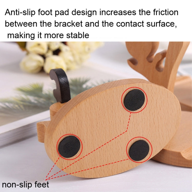 Wooden Mobile Phone Bracket Beech Lazy Mobile Phone Holder,Style: Kung Fu - Desktop Holder by buy2fix | Online Shopping UK | buy2fix