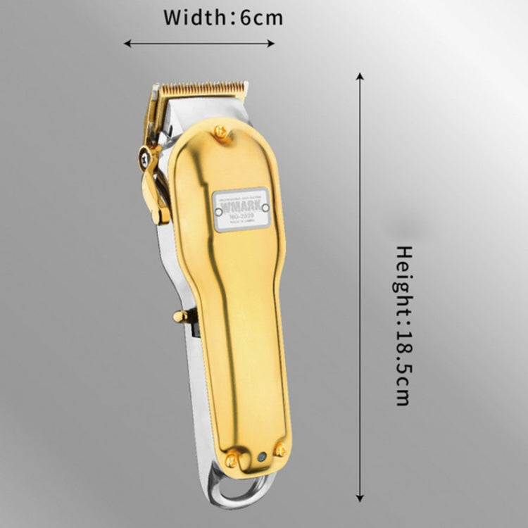 WMARK NG-2020B Metal Hair Clipper With LED Display Rechargeable Clipper, EU Plug, Color: Silver - Hair Trimmer by buy2fix | Online Shopping UK | buy2fix