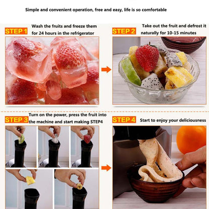 Manual Ice Cream Machine Household Electric Fruit Ice Cream Machine(US Plug) - Home & Garden by buy2fix | Online Shopping UK | buy2fix