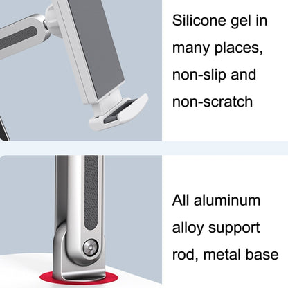 SSKY X38 Desktop Phone Tablet Stand Folding Online Classes Support, Style: Long Arm Version (White) - Desktop Holder by SSKY | Online Shopping UK | buy2fix