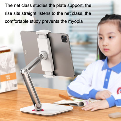 SSKY X38 Desktop Phone Tablet Stand Folding Online Classes Support, Style: Long Arm Version (White) - Desktop Holder by SSKY | Online Shopping UK | buy2fix