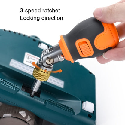 2050E 8 In 1 Portable Multifunctional S2 Batch Head Two-way Ratchet Screwdriver Set(Orange) - Home & Garden by buy2fix | Online Shopping UK | buy2fix