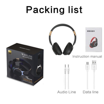 FG-07S Foldable Wireless Headset With Microphone Support AUX/TF Card(Black) - Apple Accessories by buy2fix | Online Shopping UK | buy2fix