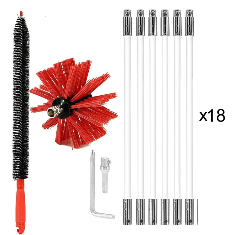 Extendable Bendable Electric Drill Chimney Brush Hood Interior Duct Brush, Size: 410mm x 18 Rods - Pipes & Fittings by buy2fix | Online Shopping UK | buy2fix