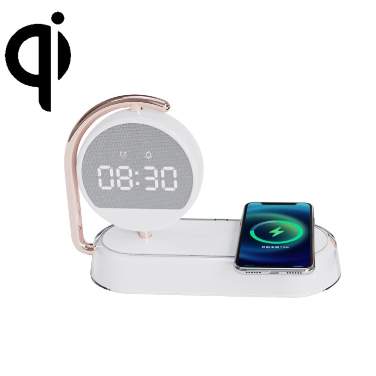 K01T 15W  3 In 1 Mobile Phone Wireless Charging with Alarm Clock and Night Light(White) - Apple Accessories by buy2fix | Online Shopping UK | buy2fix