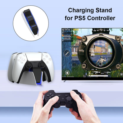 HONCAM For PS5 Gamepad Charger Dual Dock Charger(Black) - Charger & Power by HONCAM | Online Shopping UK | buy2fix