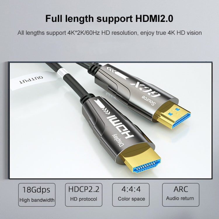 HDMI 2.0 Male To HDMI 2.0 Male 4K HD Active Optical Cable, Cable Length: 35m - Audio Optical Cables by buy2fix | Online Shopping UK | buy2fix