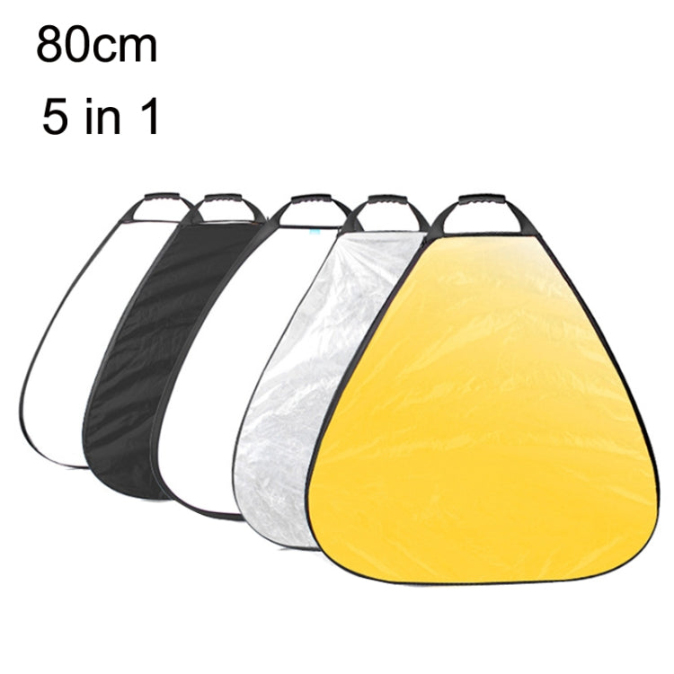 Selens  5 In 1 (Gold / Silver  / White / Black / Soft Light) Folding Reflector Board, Size: 80cm Triangle - Camera Accessories by Selens | Online Shopping UK | buy2fix