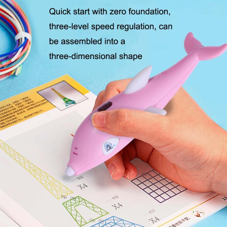 Children 3D Printing Pen Low Temperature Intelligent Screen Display Voice Drawing Pen, Style:, Color: 13 Colors (Blue) - Consumer Electronics by buy2fix | Online Shopping UK | buy2fix