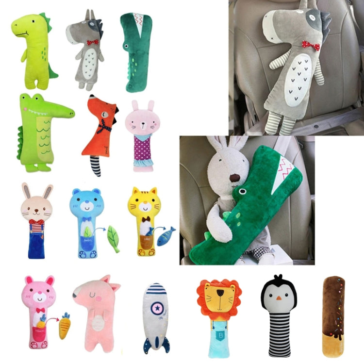 50cm Children Car Belt Cartoon Shoulder Protector Pillow(Pink Rabbit) - In Car by buy2fix | Online Shopping UK | buy2fix