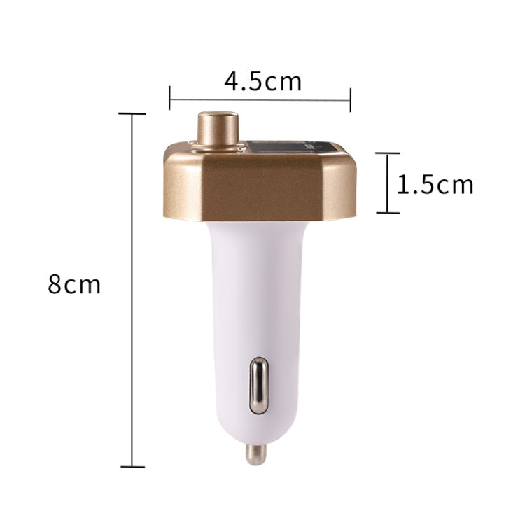 B9 Smart Digital Display Dual USB Bluetooth Car Charger with Hands-free Call Function(Gold) - In Car by buy2fix | Online Shopping UK | buy2fix