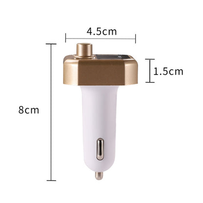 B9 Smart Digital Display Dual USB Bluetooth Car Charger with Hands-free Call Function(Gold) - In Car by buy2fix | Online Shopping UK | buy2fix