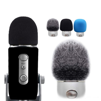 For Blue Yeti Pro Anti-Pop and Windproof Sponge/Fluffy Microphone Cover, Color: Blue Sponge - Consumer Electronics by buy2fix | Online Shopping UK | buy2fix