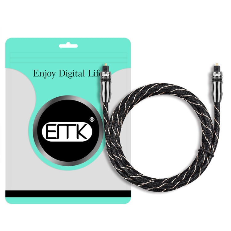 EMK QH/A6.0 Digital Optical Fiber Audio Cable Amplifier Audio Line, Length 3m(Black) - Audio Optical Cables by EMK | Online Shopping UK | buy2fix
