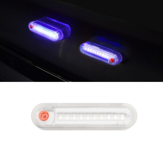 Motorcycle Electric Car Anti-Rear Collision Solar Strobe Warning Light, Specification: Blue Light - Taillights by buy2fix | Online Shopping UK | buy2fix