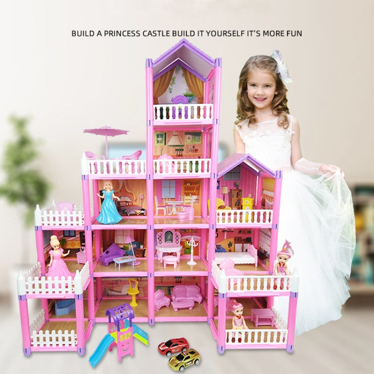 DSJ55 162pcs/set Children Passing Domestic Toy Doll House Princess Castle Set Simulation Disguise House - Pretend Play Toys by buy2fix | Online Shopping UK | buy2fix