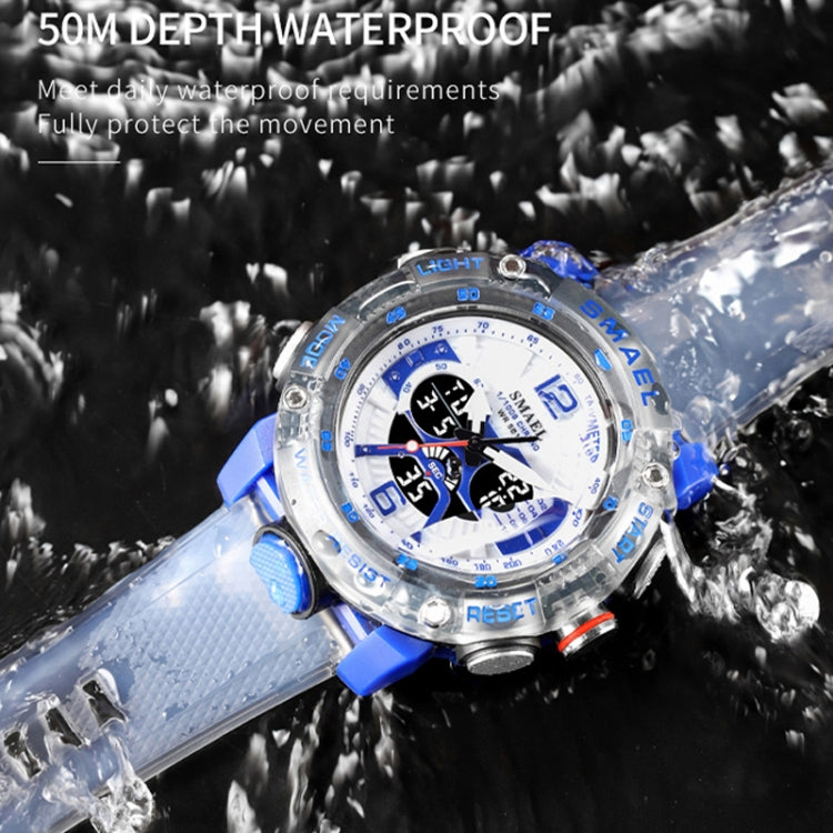 SMAEL 8058 Outdoor Sports Multifunctional Waterproof Electronics Watch(Transparent White) - Sport Watches by SMAEL | Online Shopping UK | buy2fix