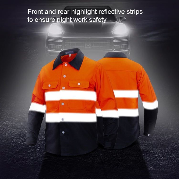 Pure Cotton Long-sleeved Reflective Clothes Overalls Work Clothes, Size: L(Double Reflector Pants) - Workplace Safety Supplies by buy2fix | Online Shopping UK | buy2fix
