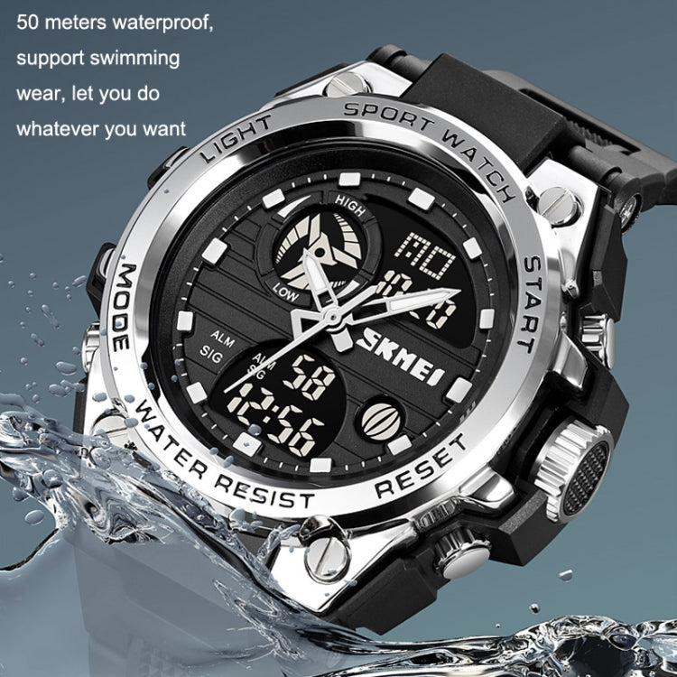 SKMEI 2031 Dual Movement Multifunctional Waterproof Outdoor Sports Watch(Silver) - Sport Watches by SKMEI | Online Shopping UK | buy2fix