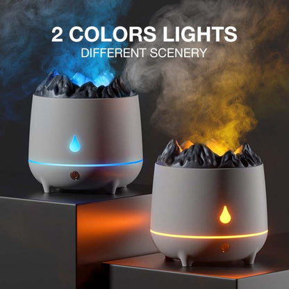 HS01 Simulation Flame Humidifier Home Aromatherapy Machine With Night Light(White) - Air Purifiers & Parts by buy2fix | Online Shopping UK | buy2fix