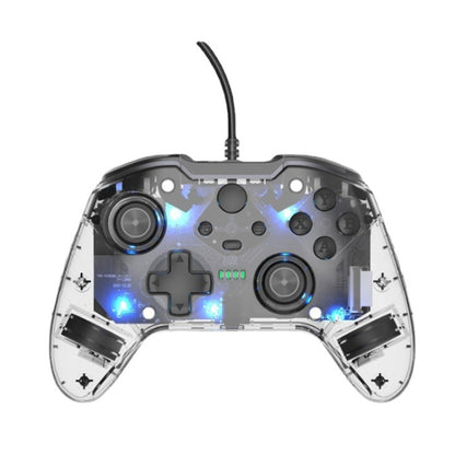 For Microsoft XBOX One / PC XO300 RGB Luminous Wired Gamepad(Transparent) - Gamepad by buy2fix | Online Shopping UK | buy2fix