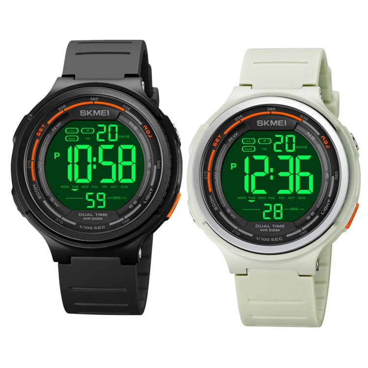 SKMEI 1841 Outdoor Sports Students Waterproof Luminous Countdown Watch(Light Grey) - LED Digital Watches by SKMEI | Online Shopping UK | buy2fix