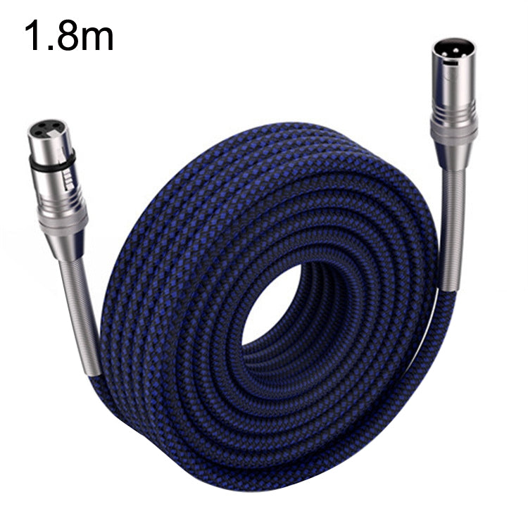 LHD010 Caron Male To Female XLR Dual Card Microphone Cable Audio Cable 1.8m(Blue) - Consumer Electronics by buy2fix | Online Shopping UK | buy2fix