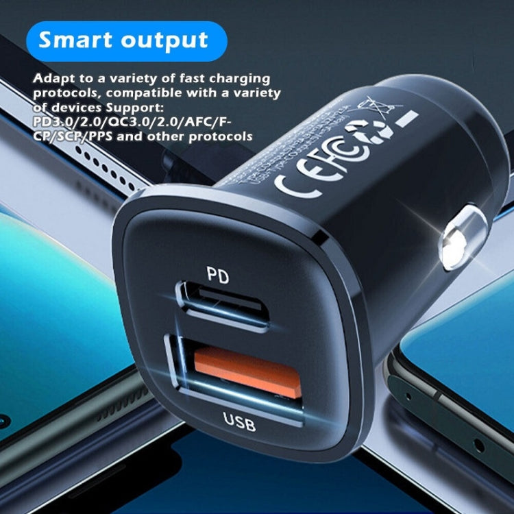 S-33 PD 30W Dual Port USB Super Fast Charge Car Charger -  by buy2fix | Online Shopping UK | buy2fix