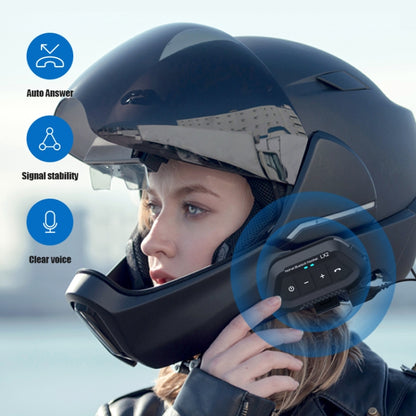 LX2 Motorcycle Helmet Bluetooth Earphone Waterproof Noise Canceling Motorcycle Headphones(Black) - Motorcycle Walkie Talkie by buy2fix | Online Shopping UK | buy2fix