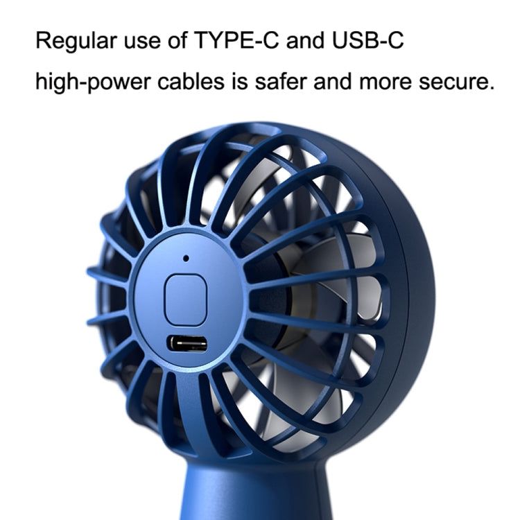 USB Outdoor Mini Handheld Brushless Motor Fan, Style: 1500mAh(White) - Electric Fans by buy2fix | Online Shopping UK | buy2fix