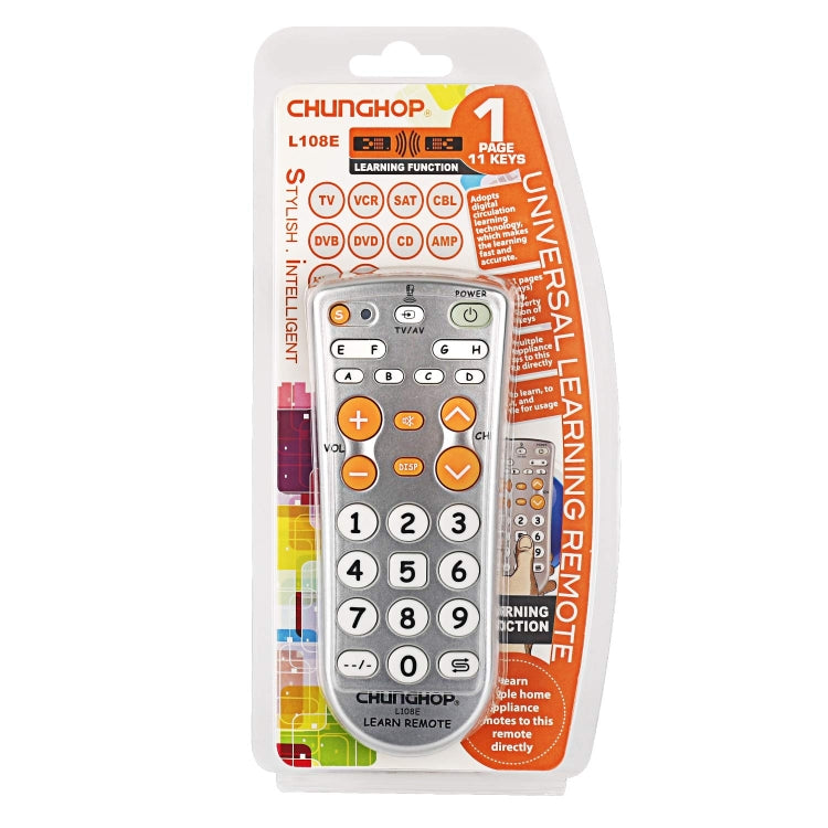 CHUNGHOP L108E Infrared Learning Universal TV Remote Control - TV by CHUNGHOP | Online Shopping UK | buy2fix