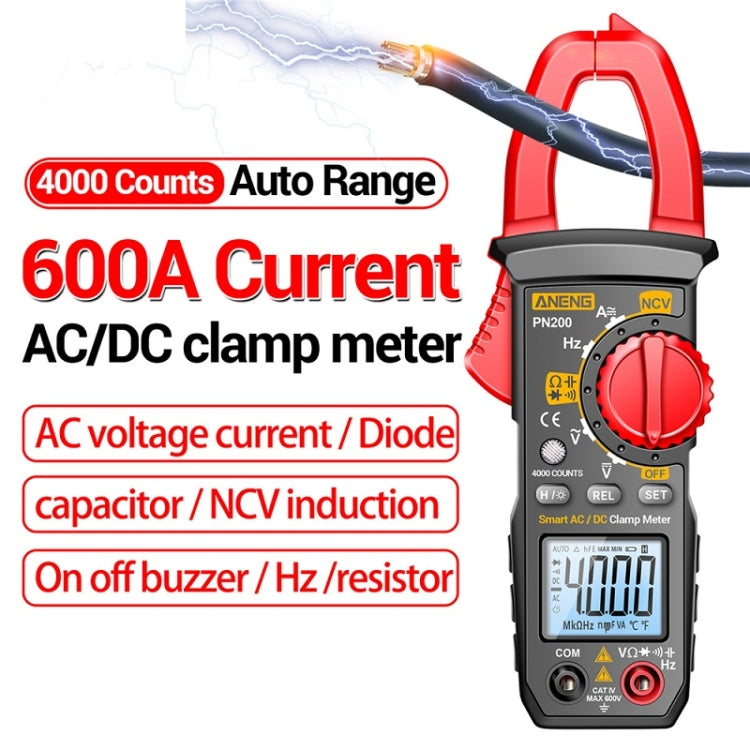 ANENG PN200 AC/DC Measurement High Precision Multifunctional Clamp Meter(Red) - Current & Voltage Tester by ANENG | Online Shopping UK | buy2fix