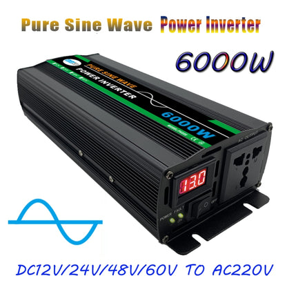 6000W 24V to 220V High Power Car Pure Sine Wave Inverter Power Converter - Pure Sine Wave by buy2fix | Online Shopping UK | buy2fix