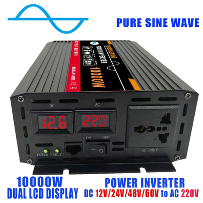 10000W 12V to 220V High Power Car Pure Sine Wave Inverter Power Converter - Pure Sine Wave by buy2fix | Online Shopping UK | buy2fix