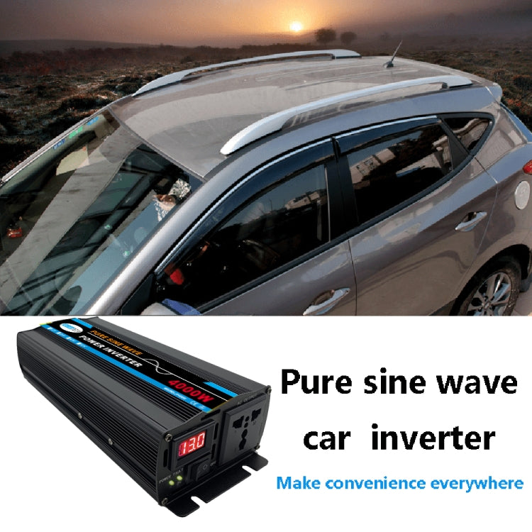 4000W 24V to 220V High Power Car Pure Sine Wave Inverter Power Converter - Pure Sine Wave by buy2fix | Online Shopping UK | buy2fix