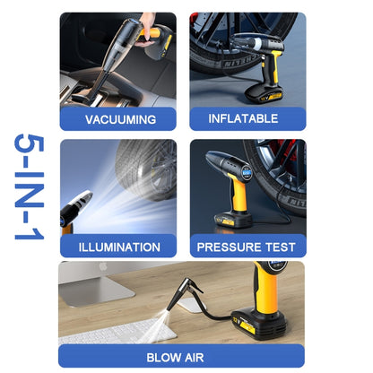 SUITU ST-6637  Wireless+Toolbox 5 In 1 60W  Double Motor Car Vacuum Cleaner With Blowing Air Pump Pressure Measuring Lighting Function - Vacuum Cleaner by SUITU | Online Shopping UK | buy2fix