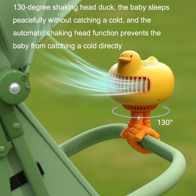 WT-E20 Stroller Fan USB Mute Portable Octopus High Air Volume Mini Fan, Style: Shake Head Type (Yellow) - Electric Fans by buy2fix | Online Shopping UK | buy2fix