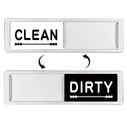 Dishwasher Magnet Clean Dirty Sign Double-Sided Refrigerator Magnet(Silver Love) - Dish Washers & Accessories by buy2fix | Online Shopping UK | buy2fix