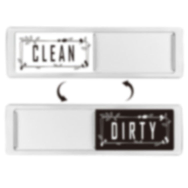 Dishwasher Magnet Clean Dirty Sign Double-Sided Refrigerator Magnet(Silver Leaf) - Dish Washers & Accessories by buy2fix | Online Shopping UK | buy2fix