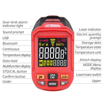 TASI TA603D -32-1880 degrees Celsius Color Screen Infrared Thermometer Industrial Electronic Thermometer - Thermostat & Thermometer by TASI | Online Shopping UK | buy2fix