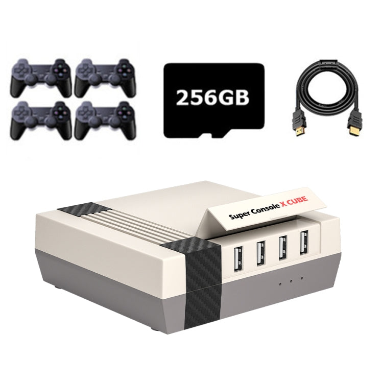 Super Console X Cube Wireless Retro TV Video Game Console Built-in 50+ Emulators 256G 50000+ Games 4 Handles(EU Plug) - Pocket Console by buy2fix | Online Shopping UK | buy2fix
