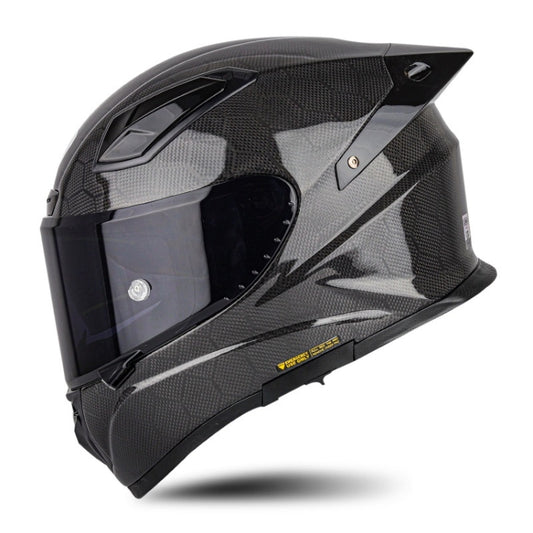 SOMAN Four Seasons Full Cover Motorcycle Helmet, Size: S(Snake Carbon Fiber Black) - Helmets by SOMAN | Online Shopping UK | buy2fix