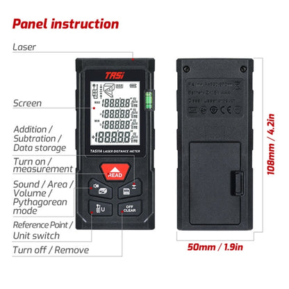 TASI TA511B 70m Laser Handheld Distance Measuring Room Infrared Measuring Instrument - Laser Rangefinder by buy2fix | Online Shopping UK | buy2fix