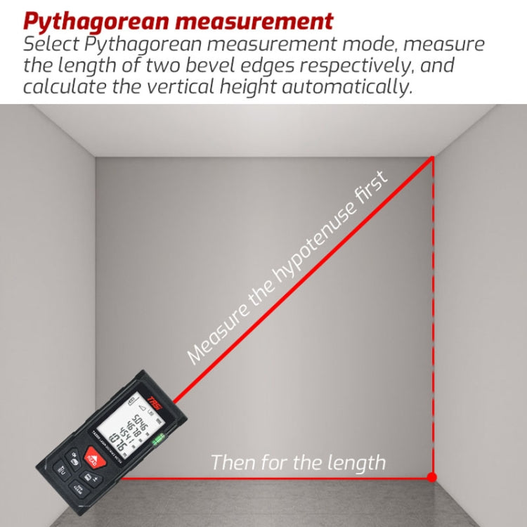 TASI TA511C 100m Laser Handheld Distance Measuring Room Infrared Measuring Instrument - Laser Rangefinder by buy2fix | Online Shopping UK | buy2fix