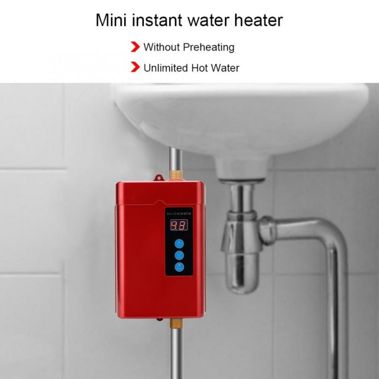 UK Plug 3000W  Electric Water Heater With Remote Control Adjustable Temperate(White) - Water Heaters & Parts by buy2fix | Online Shopping UK | buy2fix