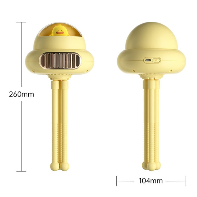 Shaking Head Stroller Fan Leafless Octopus Mute Portable Mini Fan Normal Version (Yellow) - Electric Fans by buy2fix | Online Shopping UK | buy2fix