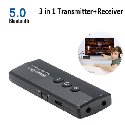 3 In 1 Bluetooth 5.0 Adapter TV Computer Wireless Audio Receiving Transmitter - Audio Receiver Transmitter by buy2fix | Online Shopping UK | buy2fix