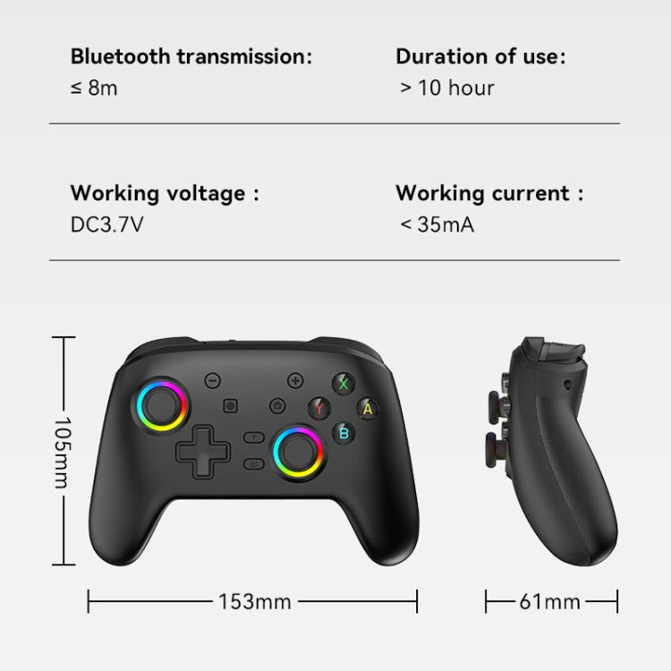 Wireless Bluetooth Somatosensory Vibration Gamepad for Nintendo Switch/Switch PRO, Color: Black Gold - Gamepads by buy2fix | Online Shopping UK | buy2fix