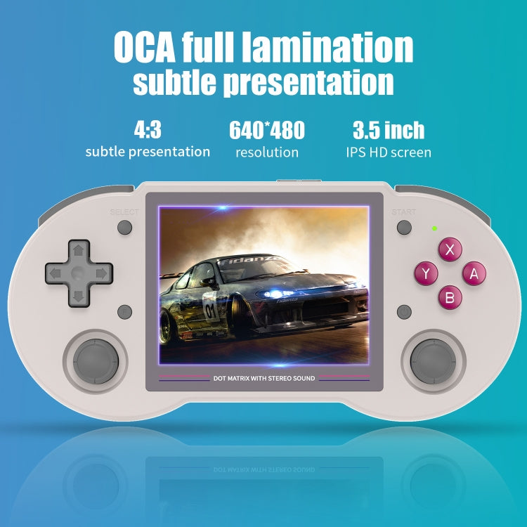 ANBERNIC RG353PS  3.5-Inch IPS Screen Handheld Game Console 2.4G/5G Wifi Linux System Game Player 16GB No Game(Transparent White) - Pocket Console by ANBERNIC | Online Shopping UK | buy2fix